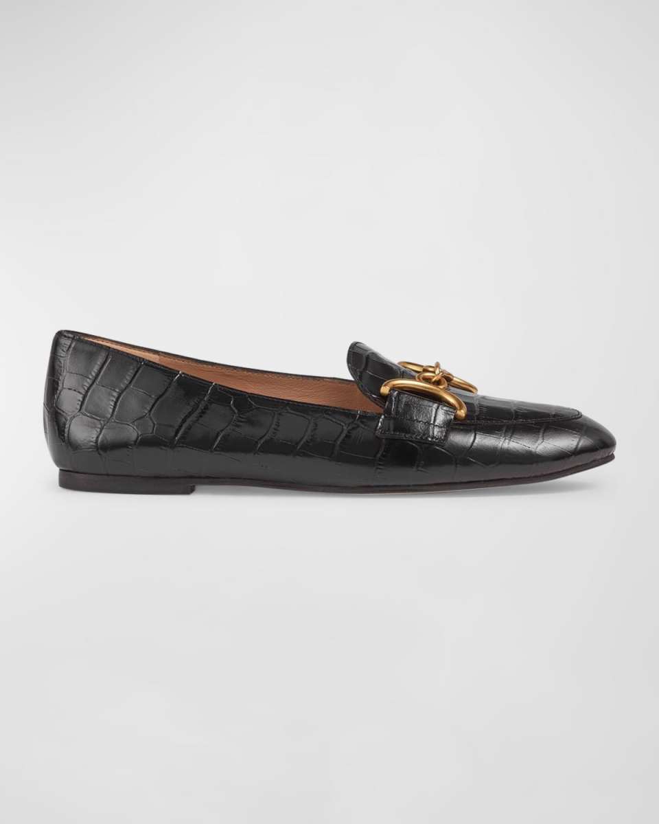 Daphne Croco Chain Ballerina Flats