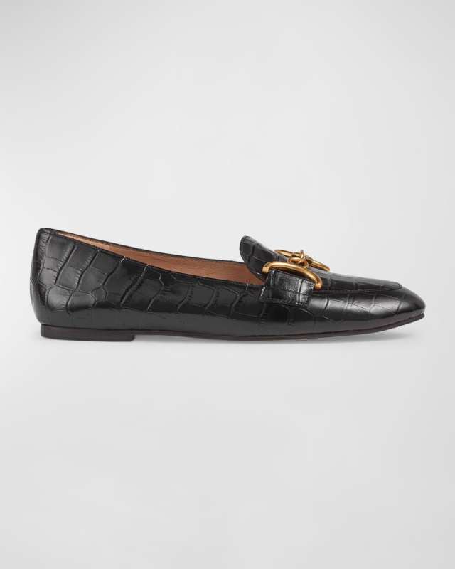 Daphne Croco Chain Ballerina Flats