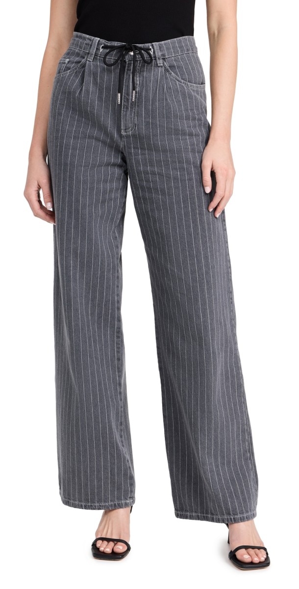 BAUM UND PFERDGARTEN Nanny Pants Grey Pinstripe Denim