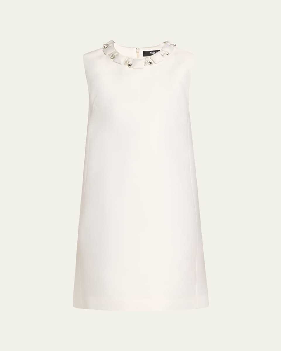 Silk Blend Cocktail Dress with Crystal Detail