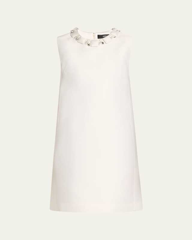 Silk Blend Cocktail Dress with Crystal Detail