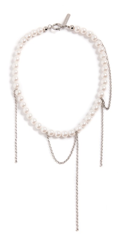 Justine Clenquet Diana Necklace Palladium