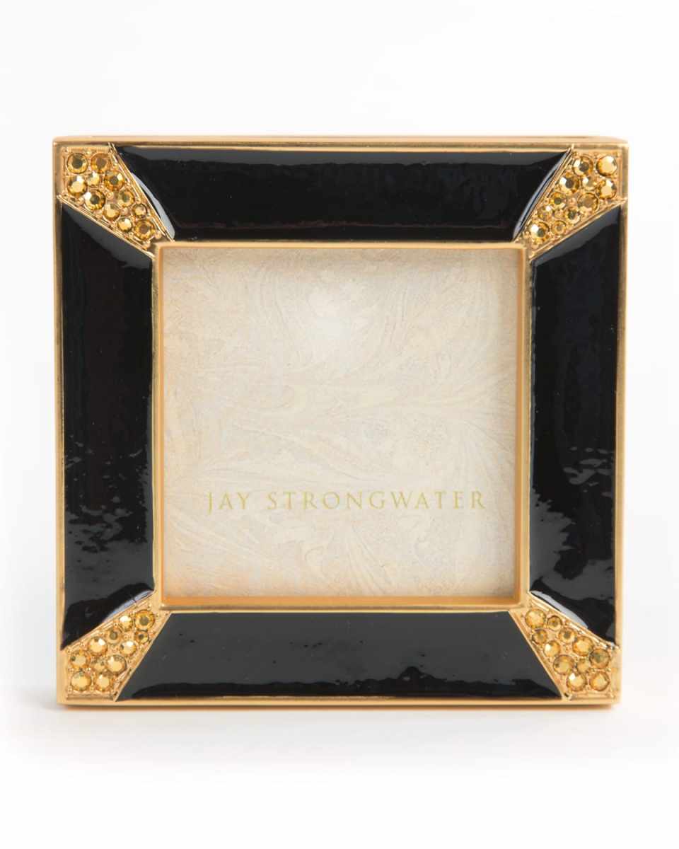 Black Leland Pave Corner 2" Picture Frame
