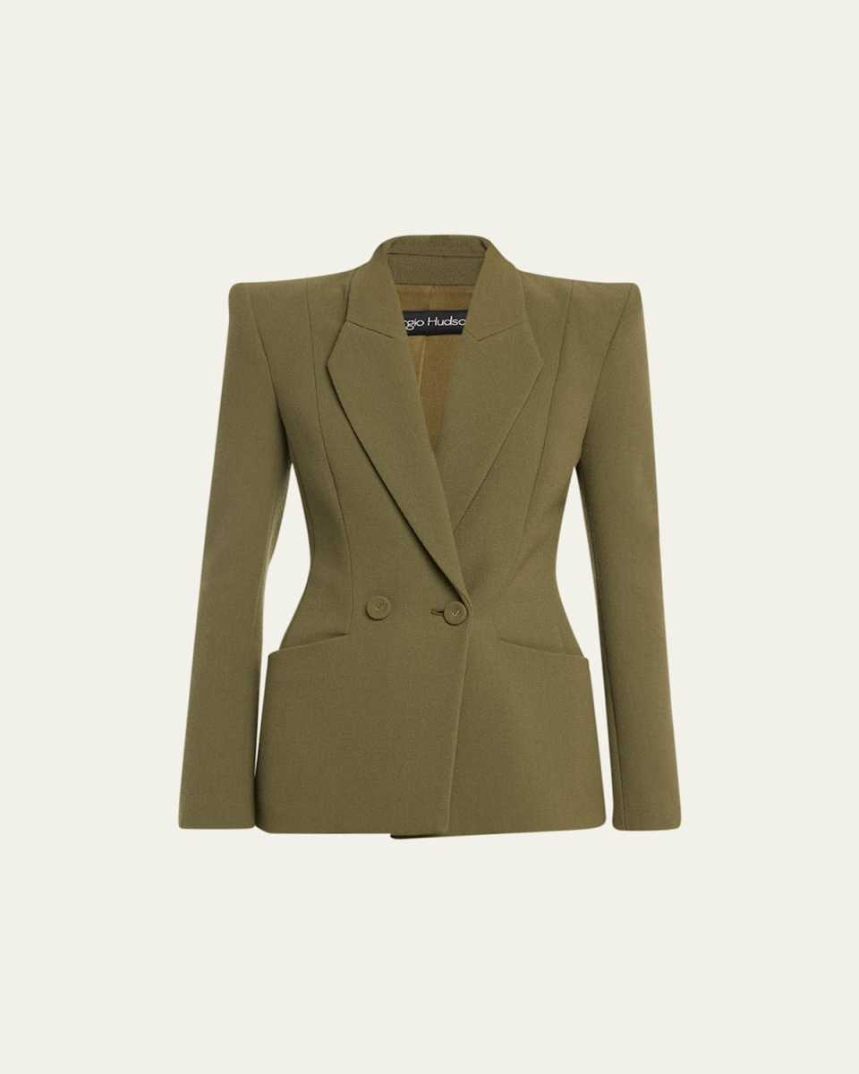 Double-Breasted Square Lapel Jacket