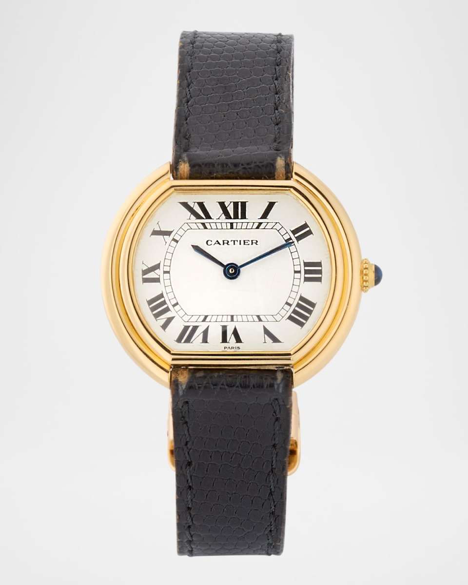 Cartier 18K Yellow Gold Ellipse 29mm Vintage 1980s Watch