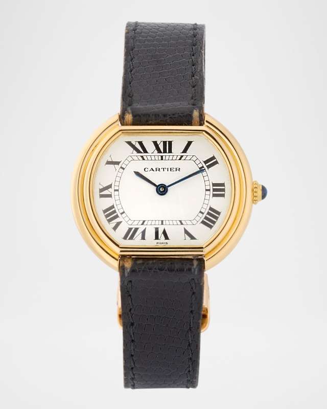 Cartier 18K Yellow Gold Ellipse 29mm Vintage 1980s Watch