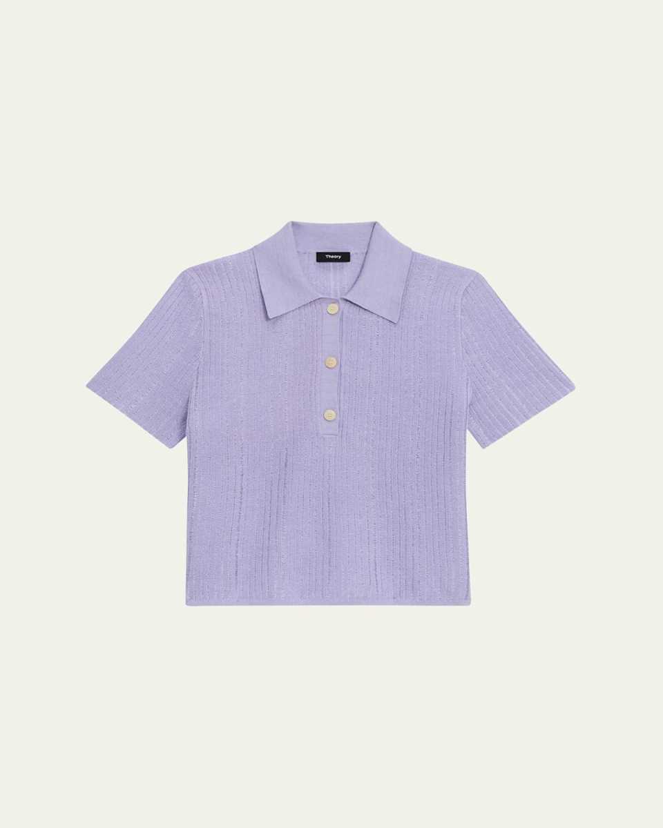 Neo Sag Harbor Cropped Short-Sleeve Polo Shirt