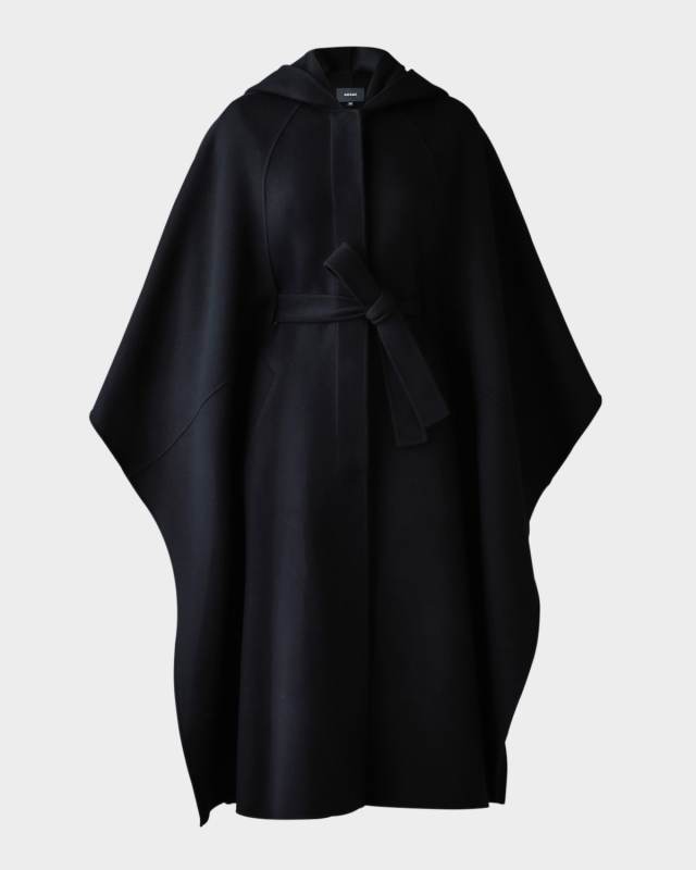 Kirstyn Double-Face Wool Cape Coat