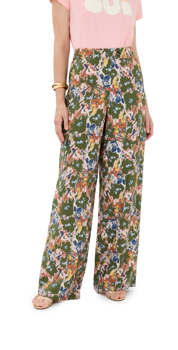 Tanya Taylor Palmer Pants Pesto Multi