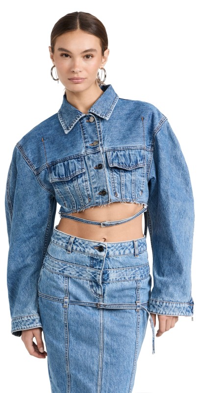 Jacquemus Le Haut De Nimes Corto Jacket Light Blue/Tabac