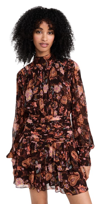Hemant and Nandita Short Dress Brown