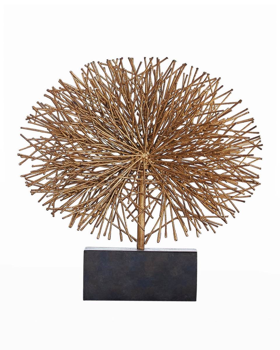 Small Gold Leaf Tumble Weed Sculpture