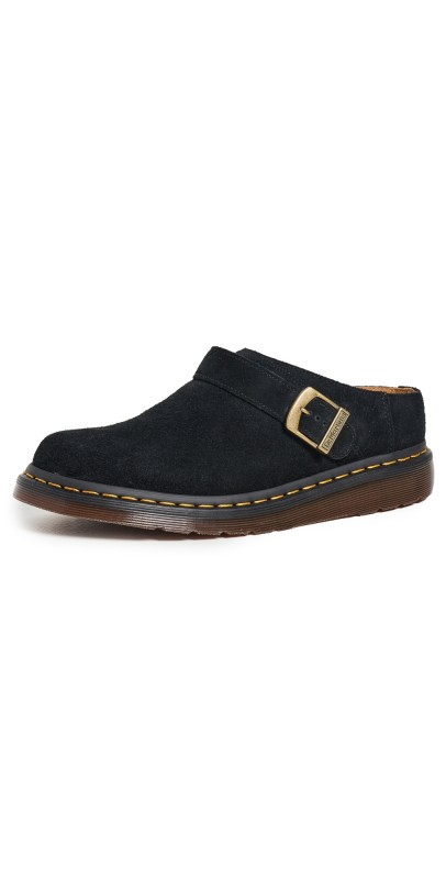 Dr. Martens Isham Suede Mules Black