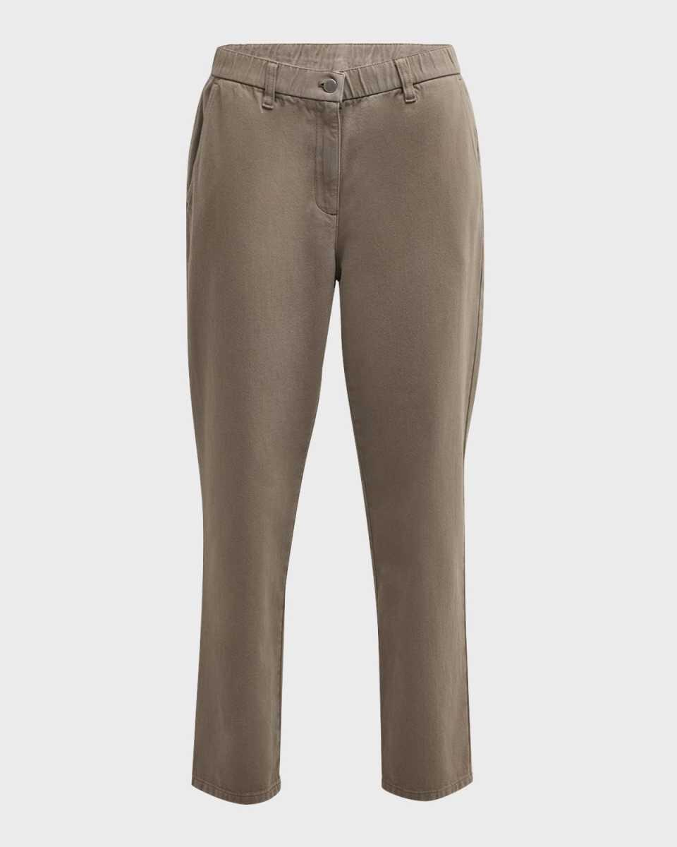 Petite Cropped Organic Cotton Utility Pants