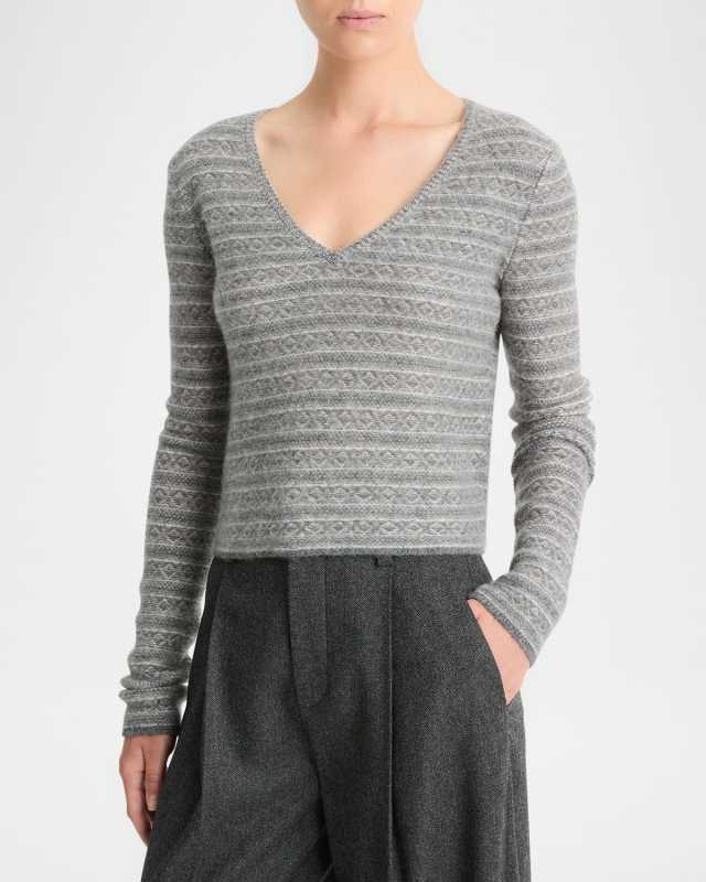 Fair Isle V-Neck Sweat