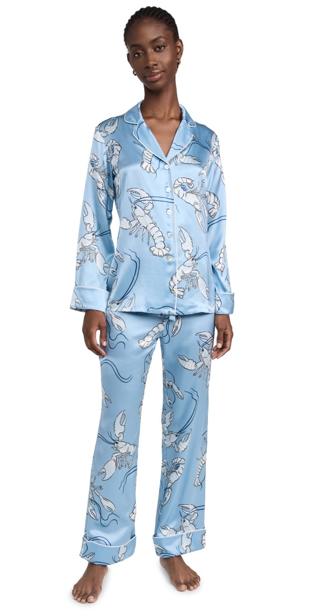 Olivia von Halle Lila Pajama Set Poseidon