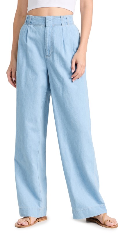 Z Supply Farah Chambray Trousers Light Chambray