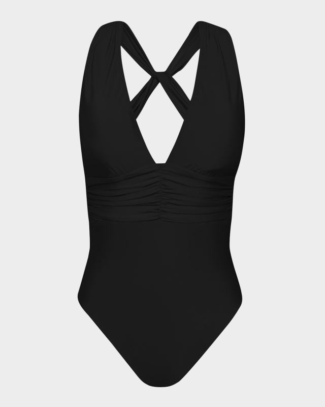 Solids V-Plunge One-Piece Swimsuit