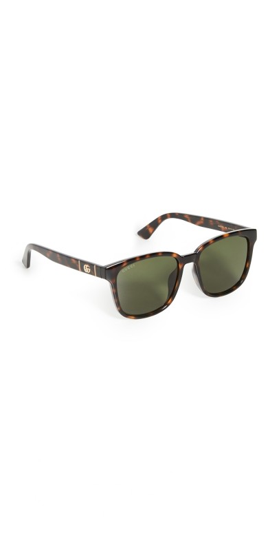 Gucci Logo Classic Sunglasses Shiny Dark Havana