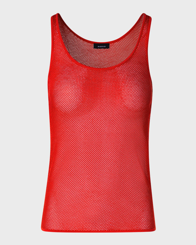 Silk Knit Grid Tank Top