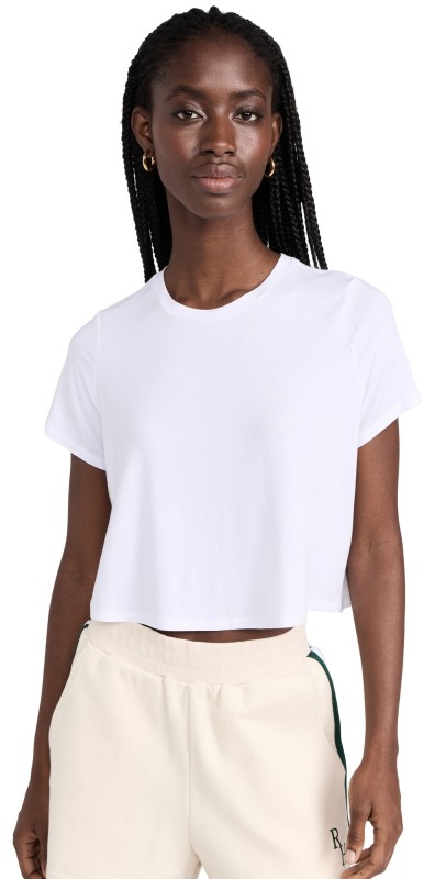 Alo Yoga Cropped All Day Short Sleeve Tee Black