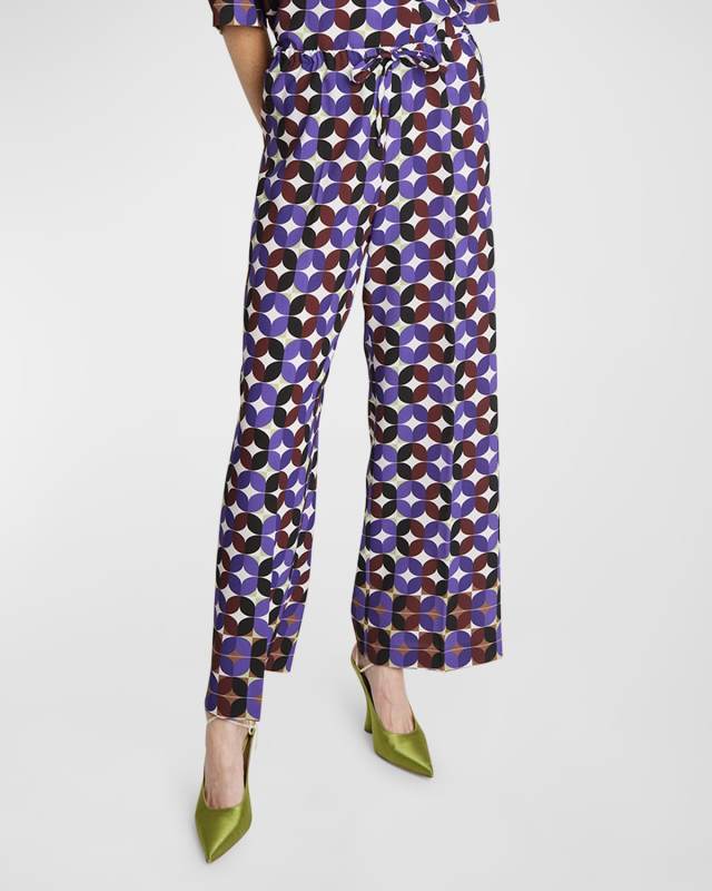 Puvis Printed Straight-Leg Pants
