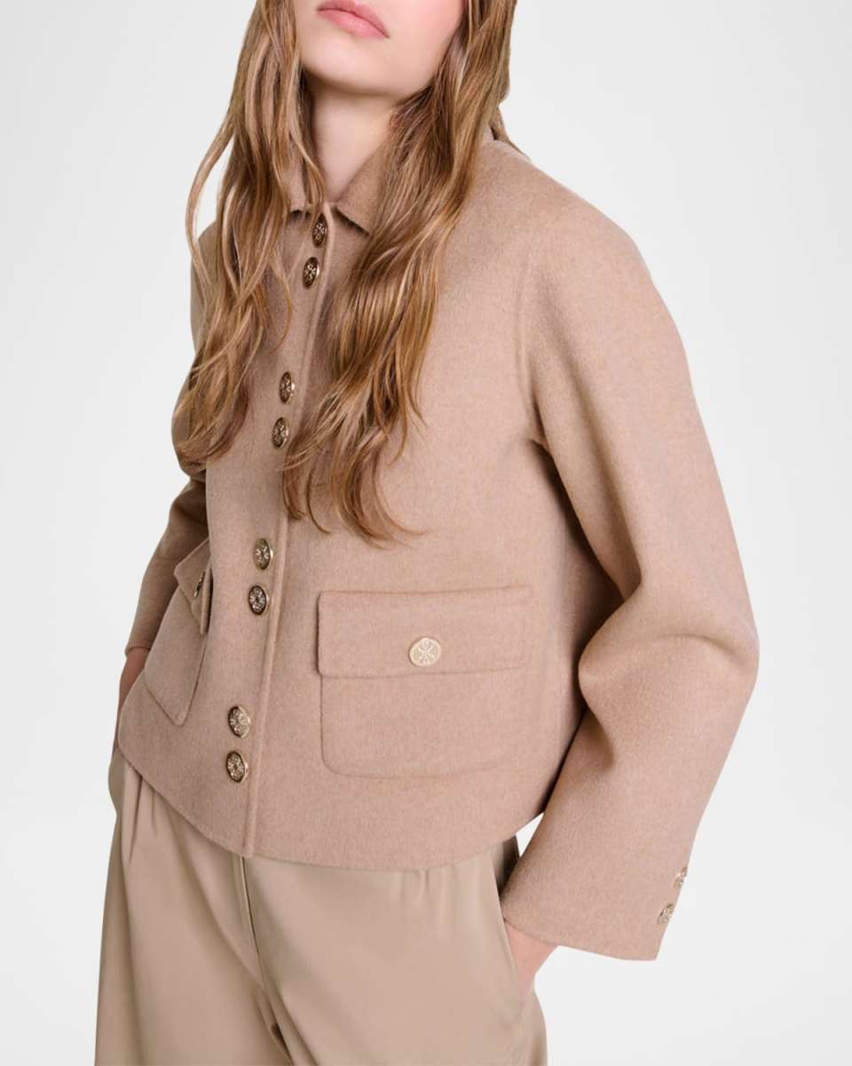 Vivly Structured Wool-Blend Jacket