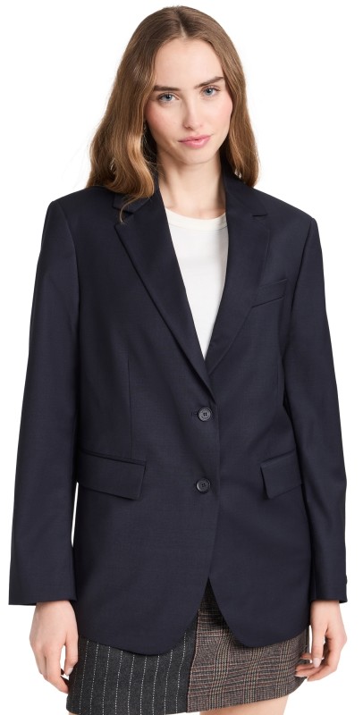 Lacoste x Bandier Wool Blazer Navy Blue