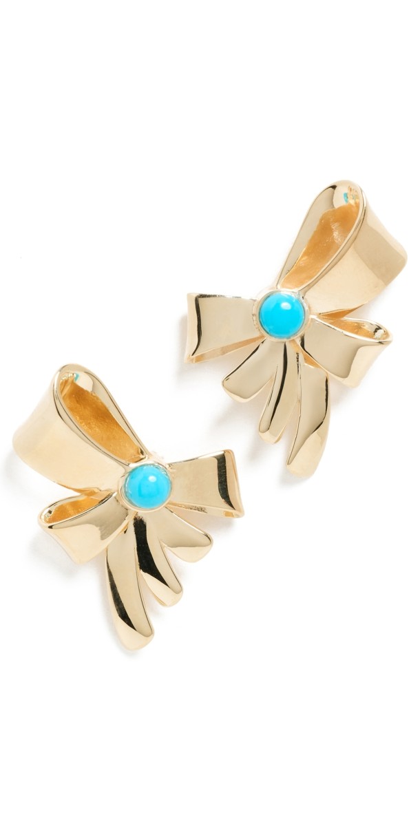 Jennifer Zeuner Jewelry Brynn Earrings 18k Yellow Gold Plated Silver