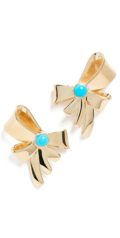 Jennifer Zeuner Jewelry Brynn Earrings 18k Yellow Gold Plated Silver