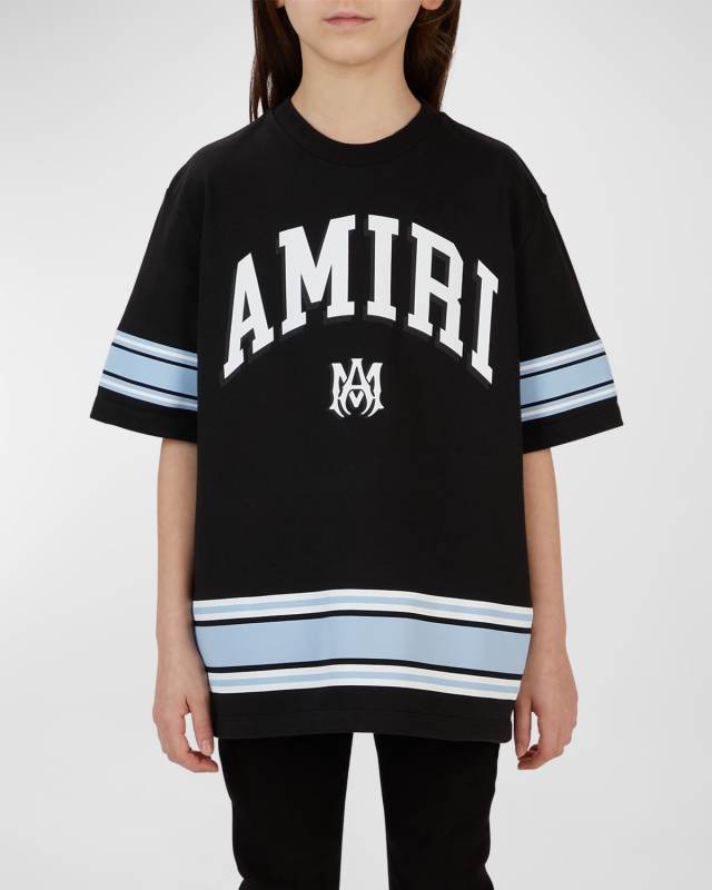 Kid's Logo-Print Hockey-Inspired T-Shirt, Size 4-12