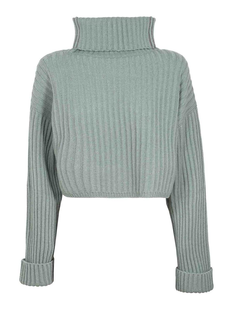 Brunello Cucinelli Pull Col Rond - Vert