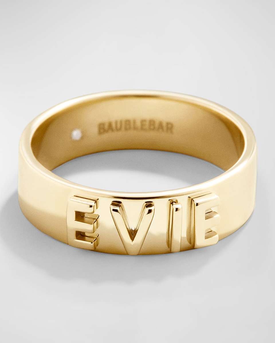 18K Gold-Plated Custom Block Ring