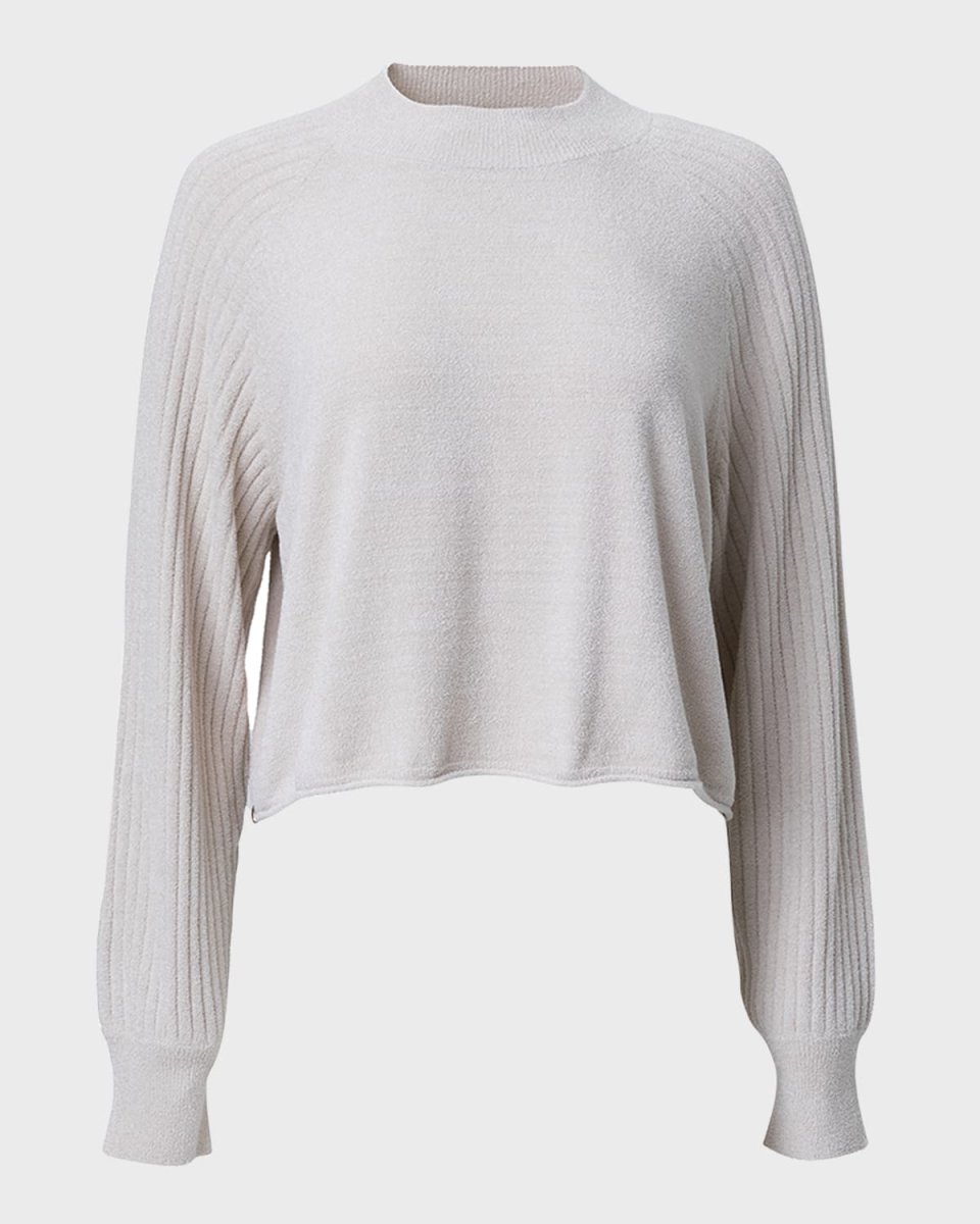 CozyChic Ultra Lite Ribbed Mock-Neck Pullover