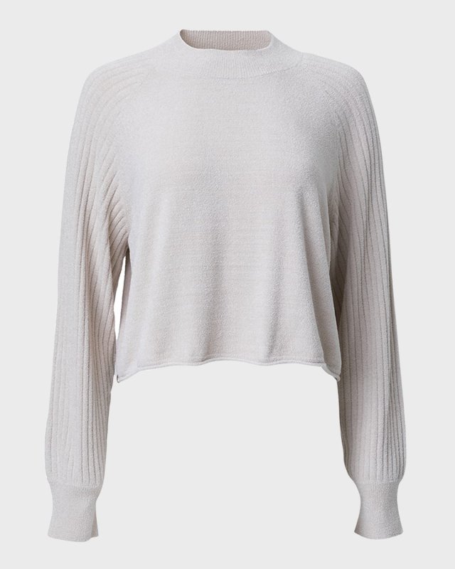 CozyChic Ultra Lite Ribbed Mock-Neck Pullover