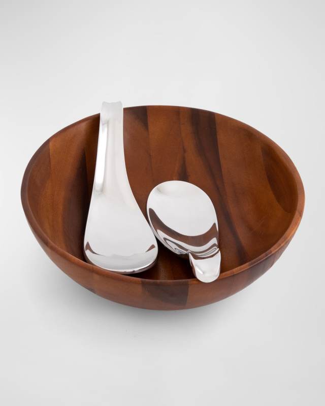 Yin Yang Salad Bowl With Servers
