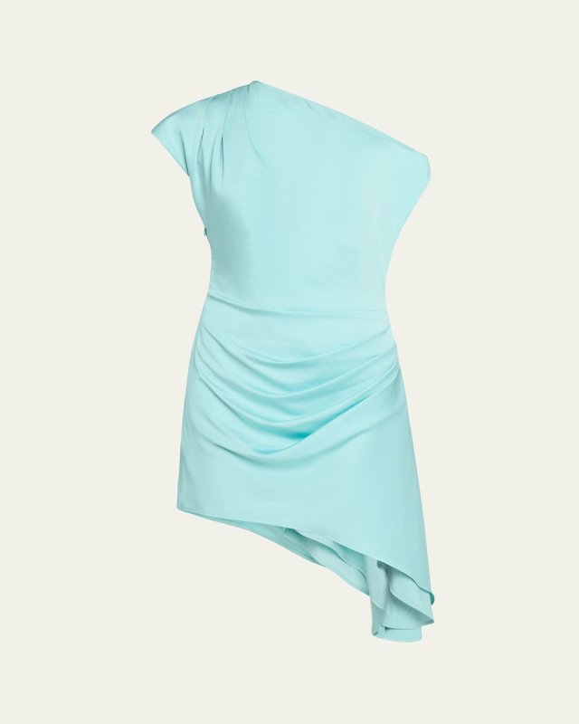 Flora Draped Satin Mini Dress