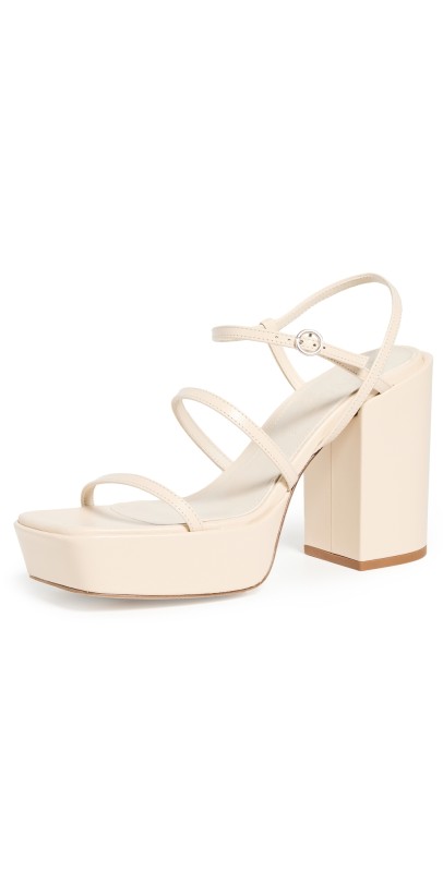 AEYDE Katalin Nappa Leather Sandals Creamy