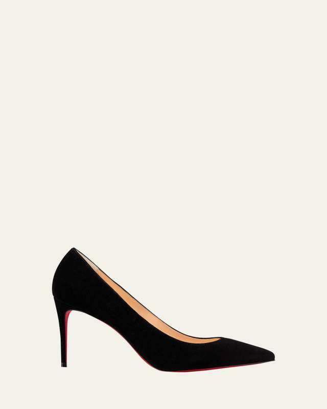 Kate 85mm Suede Red Sole Pumps