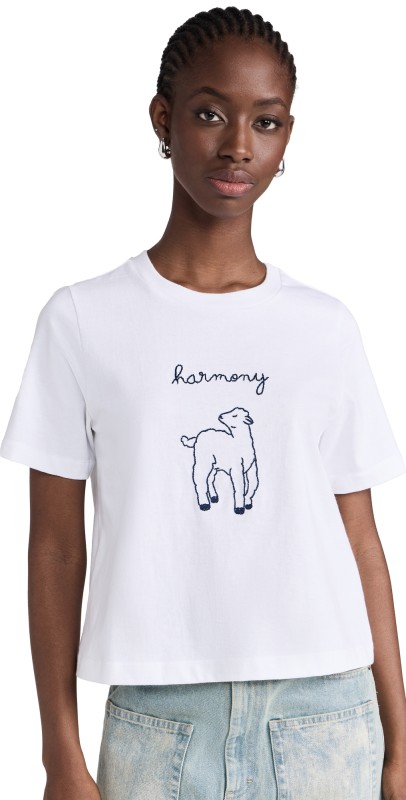 Sea Demi French Workwear Knit T-Shirt White