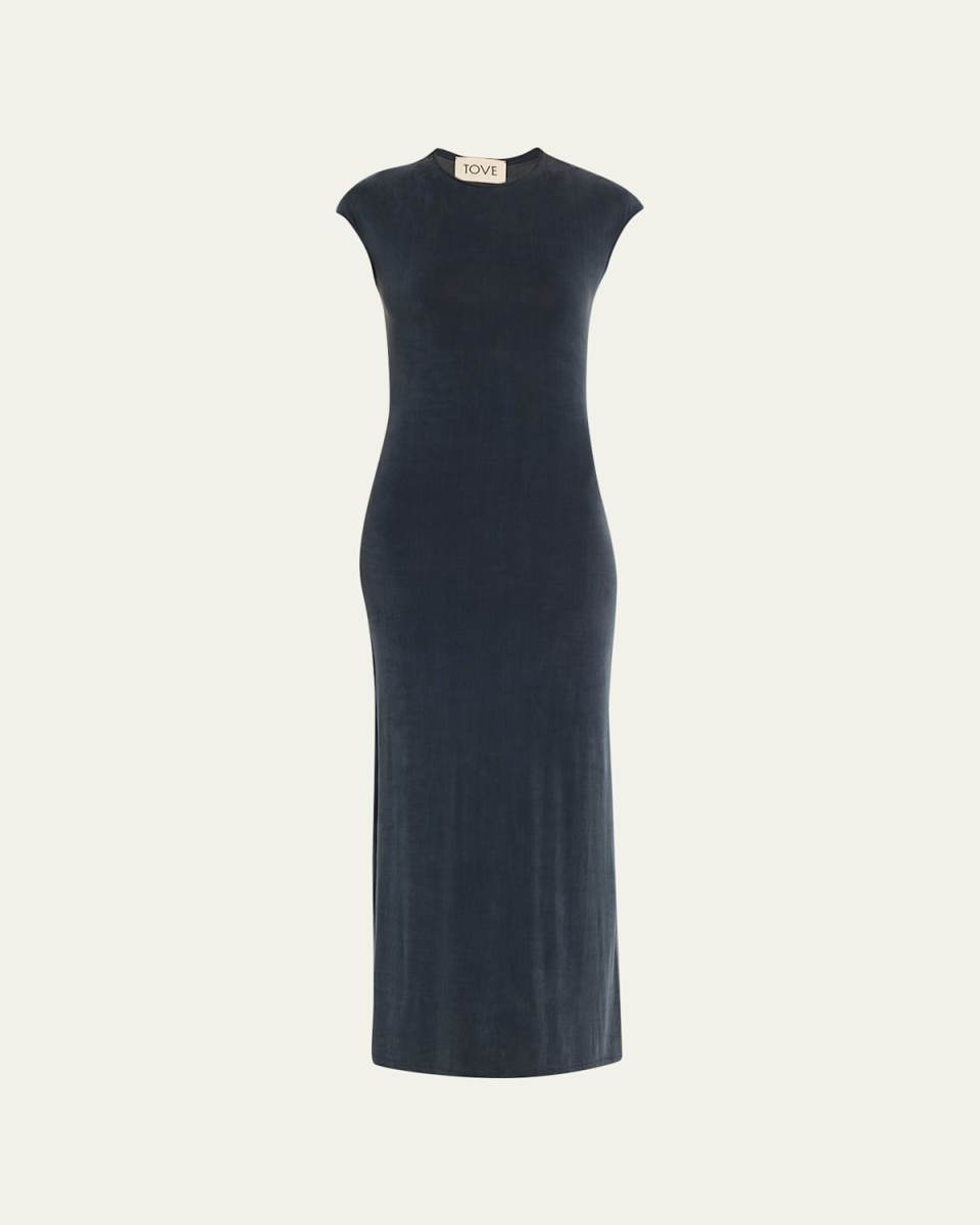 Marcele Crewneck Maxi Dress