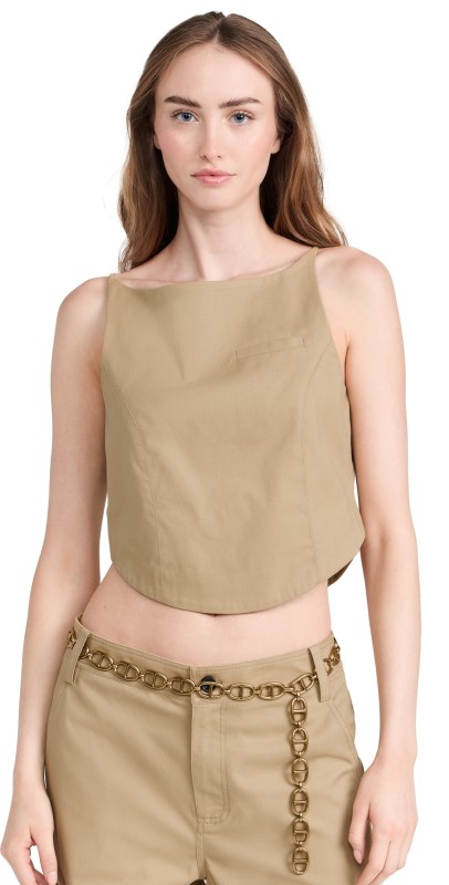 WAYF Riley Top Khaki