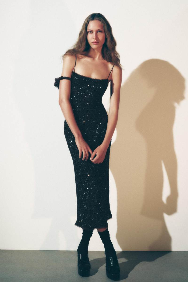 ZARA ZW COLLECTION SEQUINNED SLIP DRESS