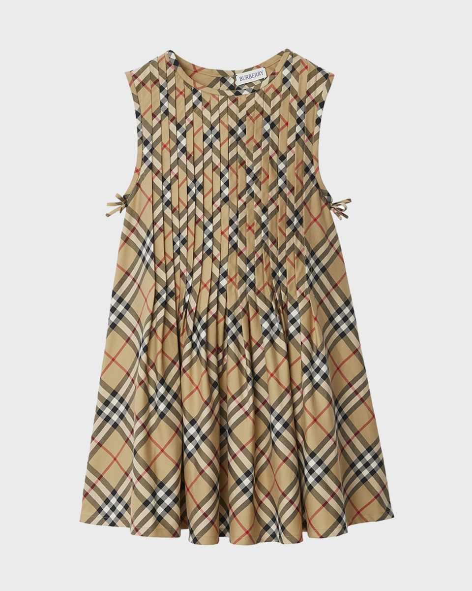 Girl's Hettie Check Sleeveless Dress, Size 3-14