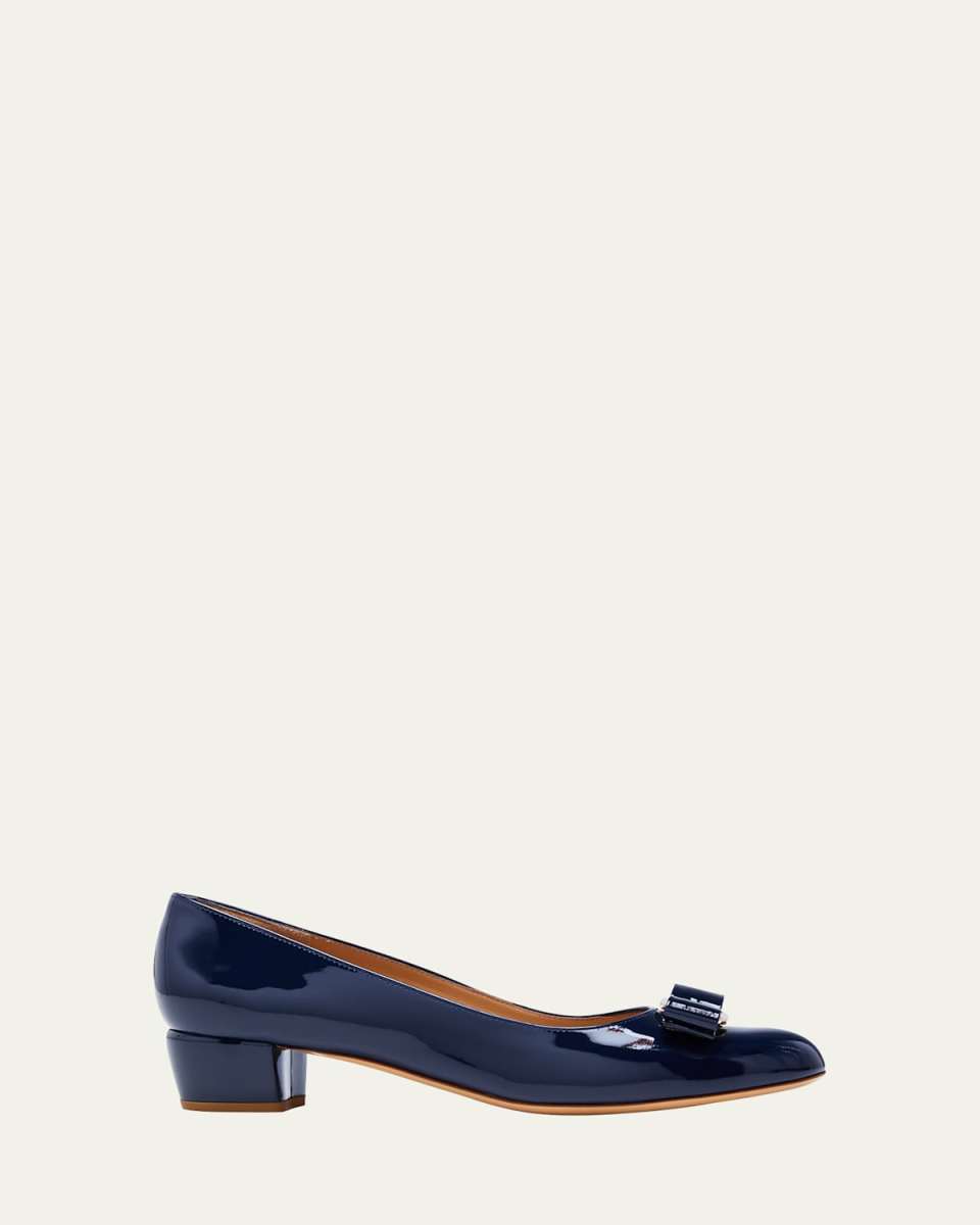 Vara Bow Leather Low Pumps