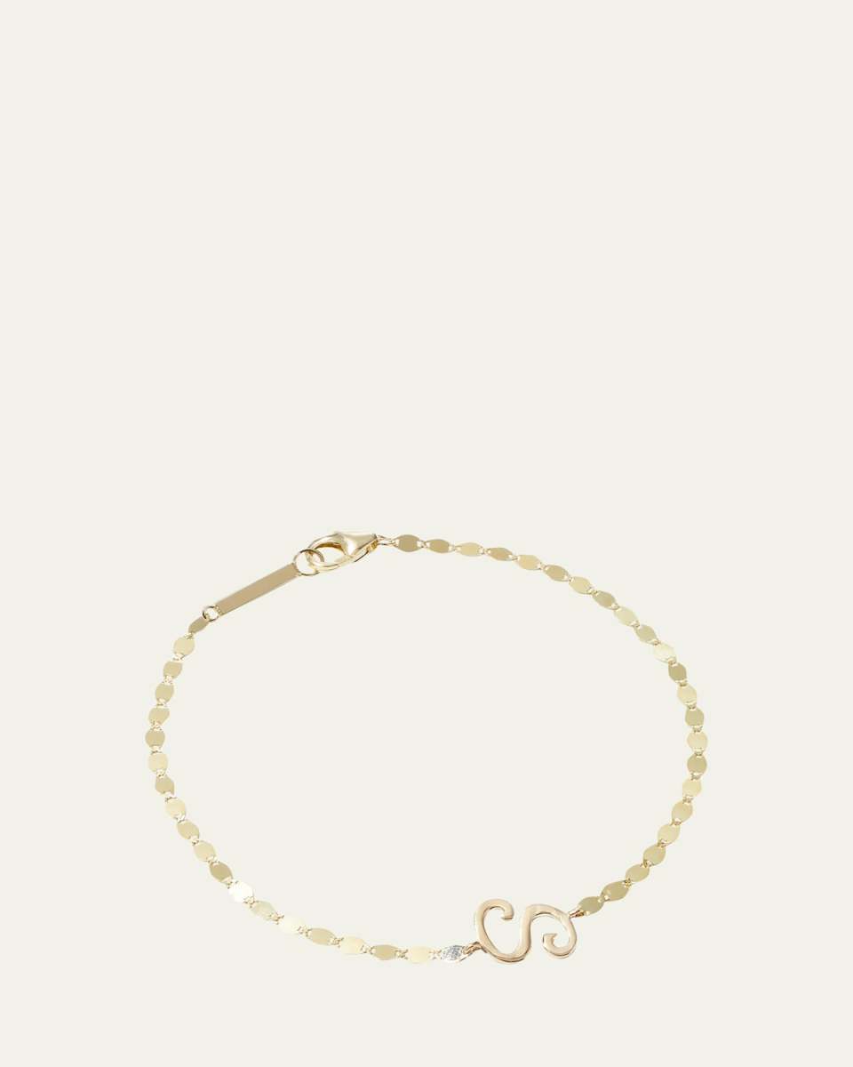 Micro Cursive Initial Bracelet