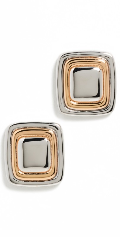 Luv Aj Dalia Two-Tone Studs Silver