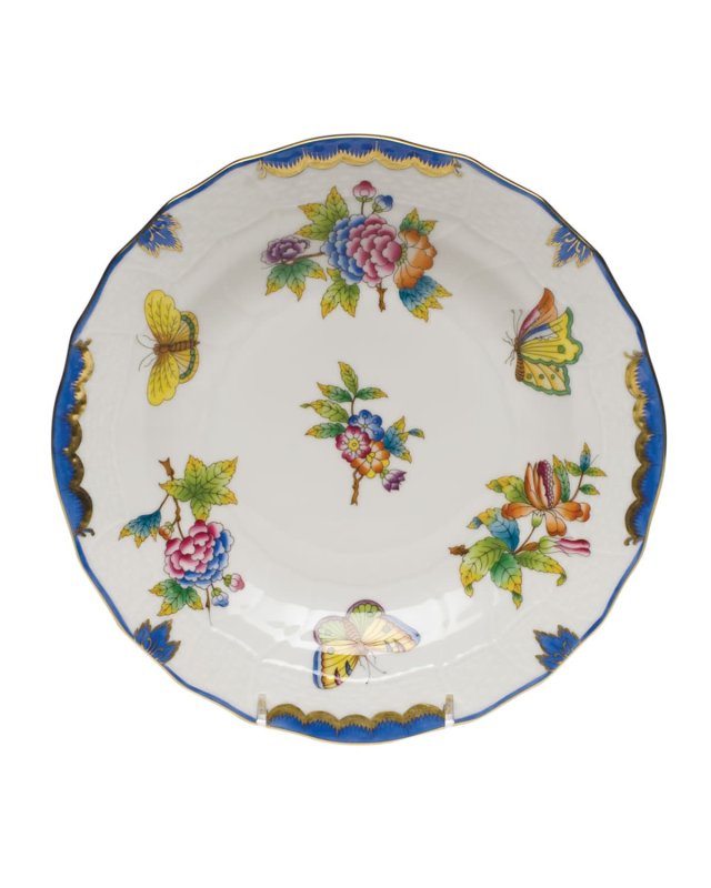 Queen Victoria Blue Dessert Plate