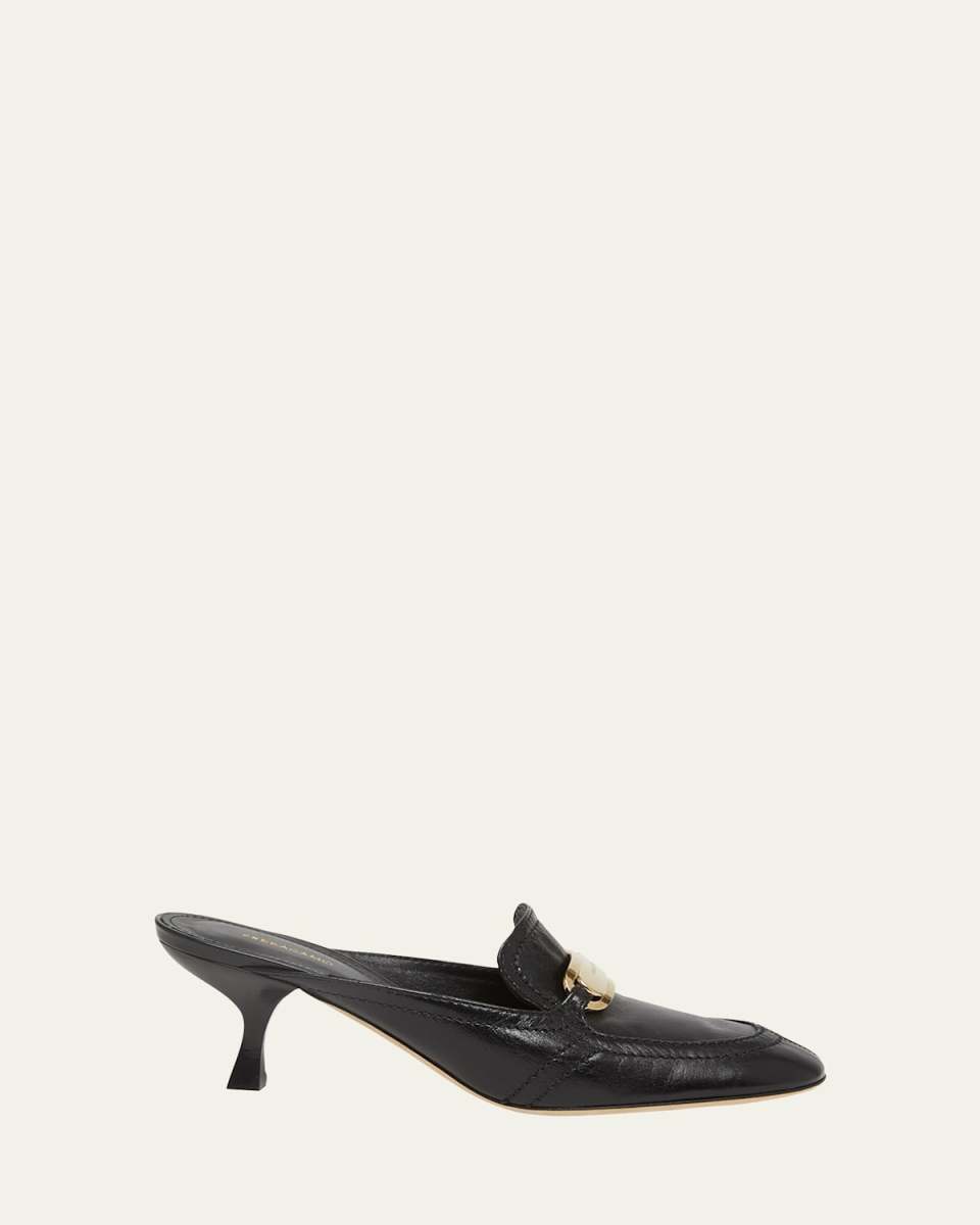 Eloyde Calfskin Loafer Mules