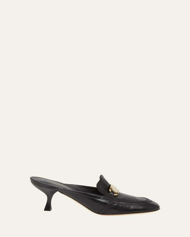Eloyde Calfskin Loafer Mules